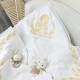 Крижма з вишивкою "Спаси і збережи, Богородице"
